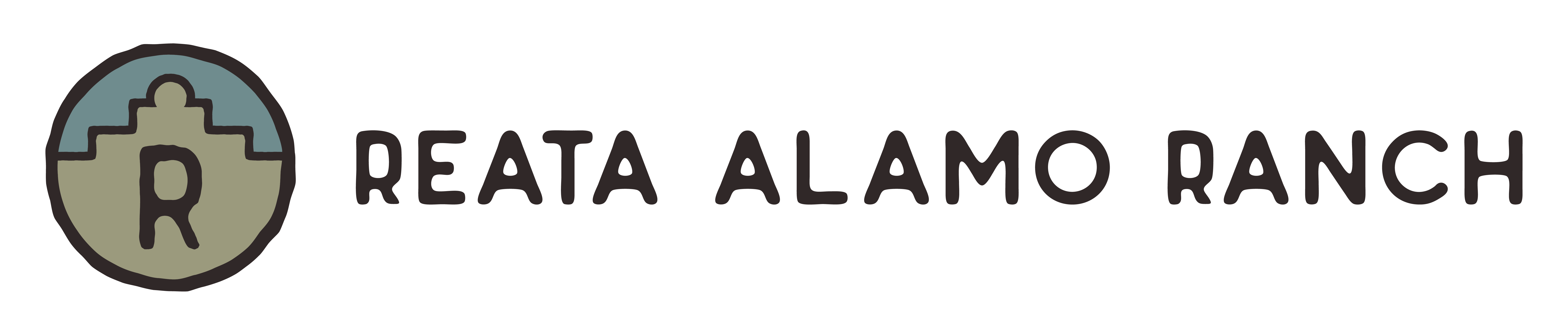 A logo with the letter R in a circle and the words Reata Alamo Ranch.